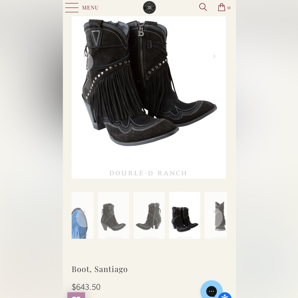 Black Fringe Western Boots